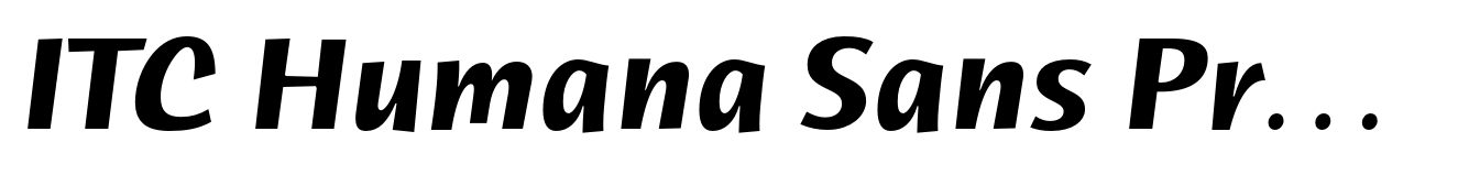 ITC Humana Sans Pro Bold Italic